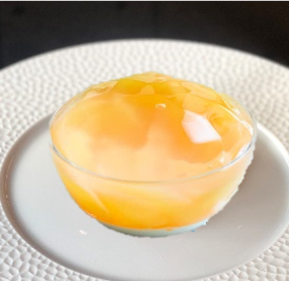 Millennium Water and peach verrine