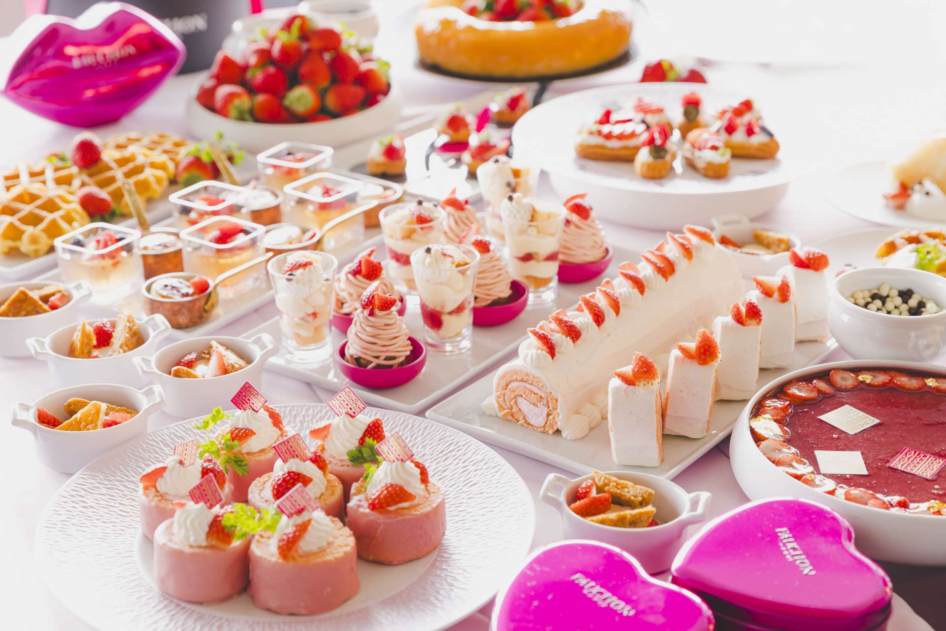 「FAUCHON x Amaou Strawberries」Amaou Dessert Buffet and Afternoon Tea available from January 8th, 2025.