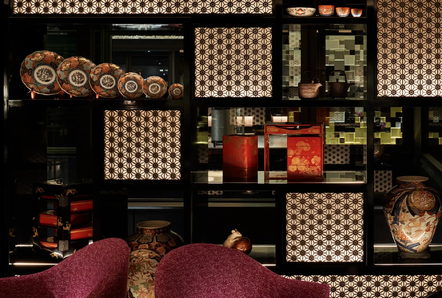 ティーサロン横廊下組子スクリーン